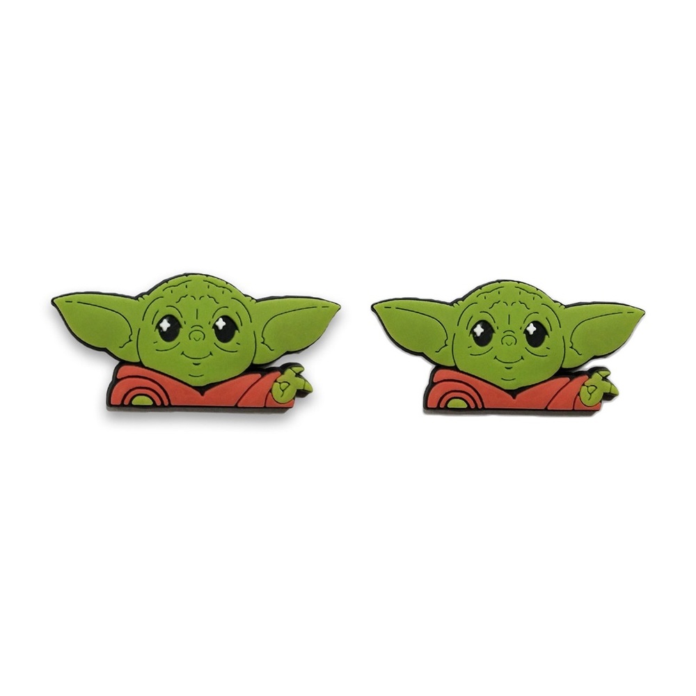 Set of 2 Baby Yoda Jibbitz for Crocs